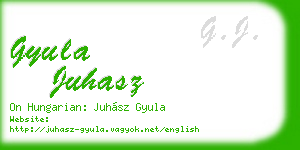 gyula juhasz business card