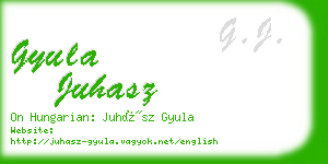 gyula juhasz business card